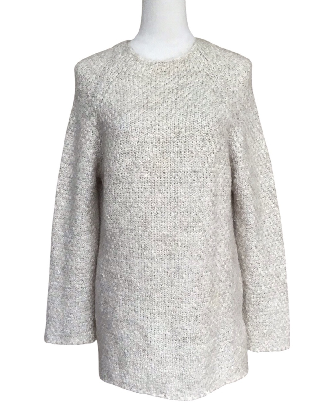 Laura Ashley Mohair Blend Sweater in Cream Tan